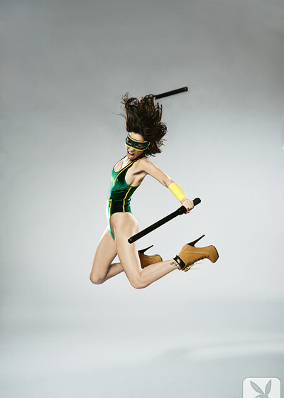 Model Pamela Horton in Vigilante Vixen